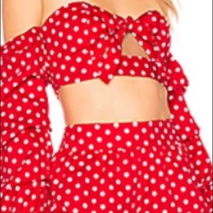 Majorelle Off Shoulder Crop Top